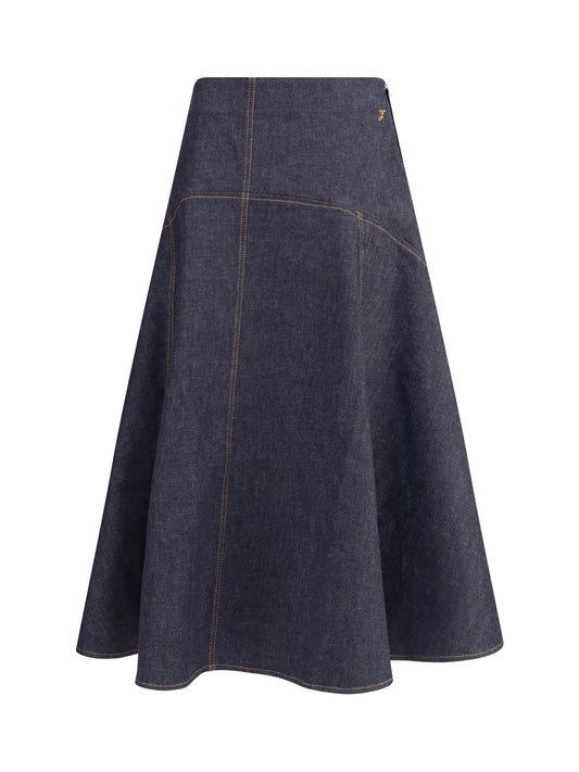 JACQUEMUS Denim midi Skirt