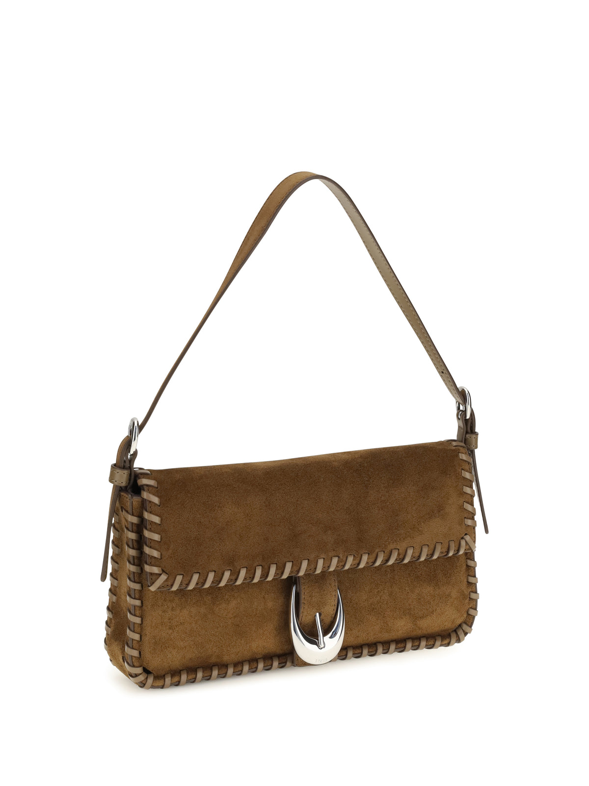 Staud Harlow suede Shoulder Bag - Cigar