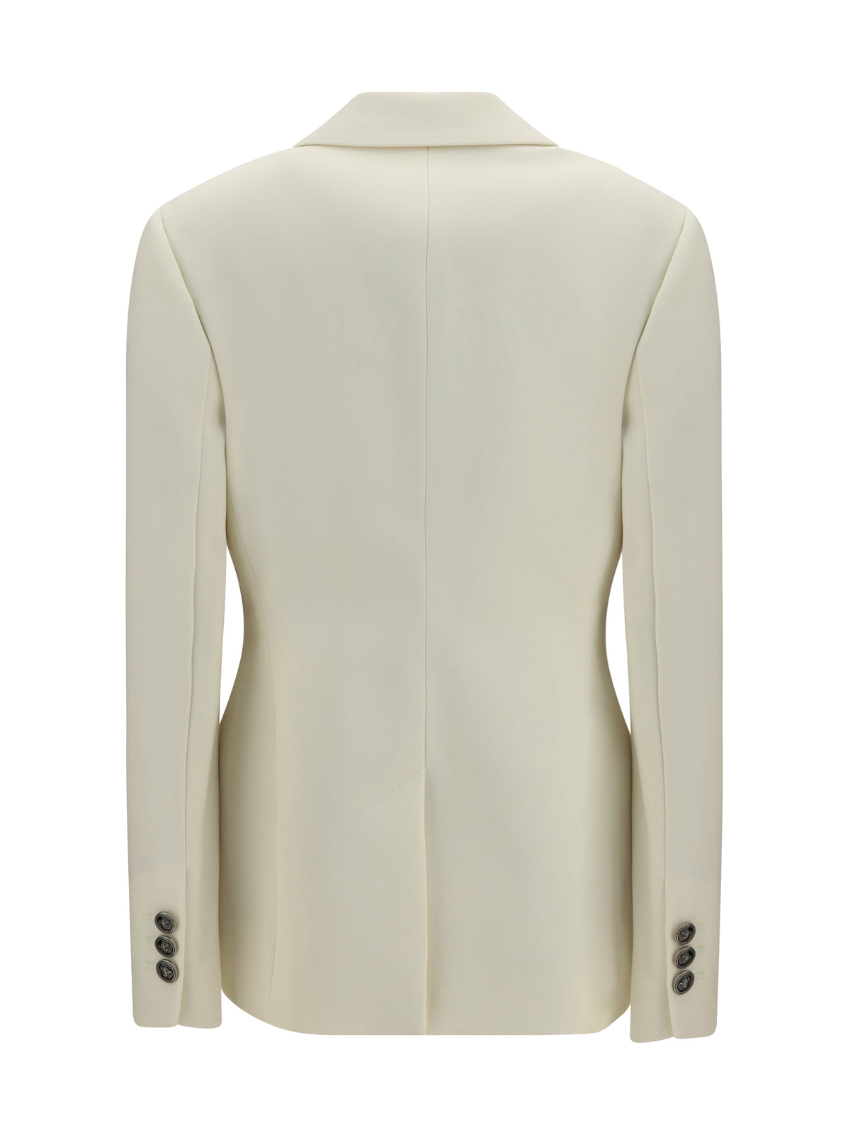 Versace Stretch wool Blazer with embroidered lapels - White