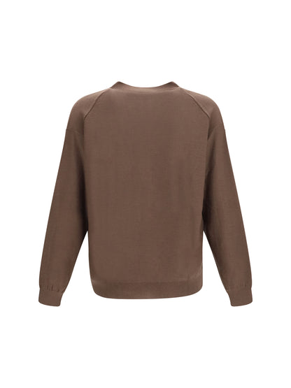 Lemaire Merino wool blend Cardigan - Shitake