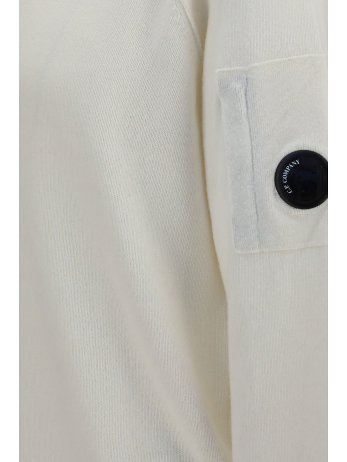 C.P. Company GRS lambswool crewneck Sweater - Gauze White