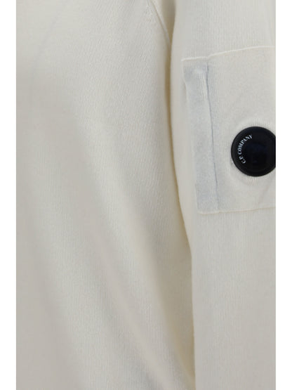 C.P. Company GRS lambswool crewneck Sweater - Gauze White