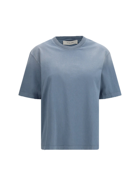 GOLDEN GOOSE T-shirt crewneck with logo patch