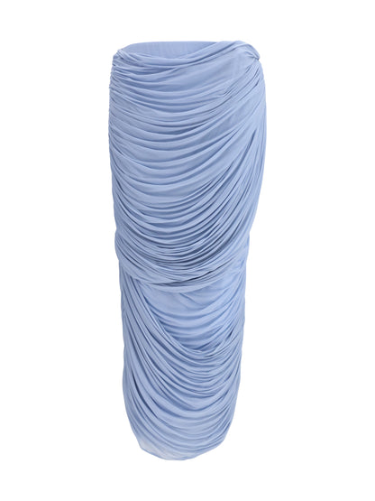 Magda Butrym Draped midi Skirt - Light Blue