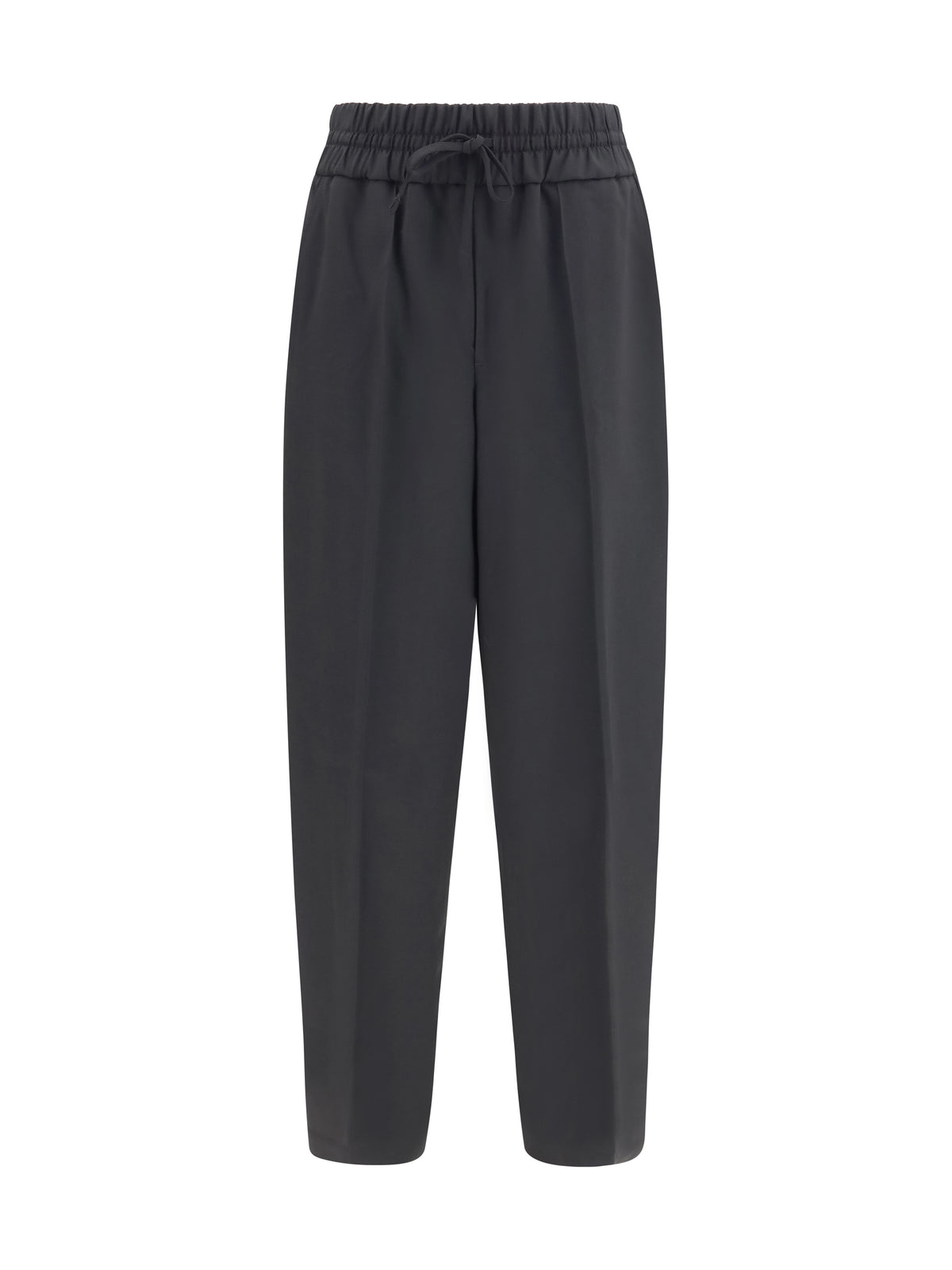 Ami Paris Wool Pants with elasticated waist - Noir