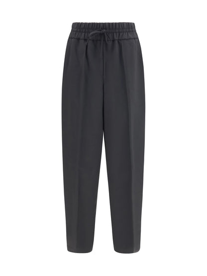 Ami Paris Wool Pants with elasticated waist - Noir