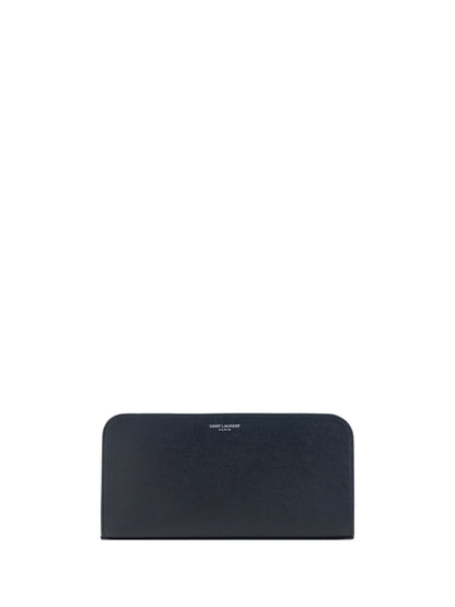 SAINT LAURENT Grain de Poudre leather Wallet