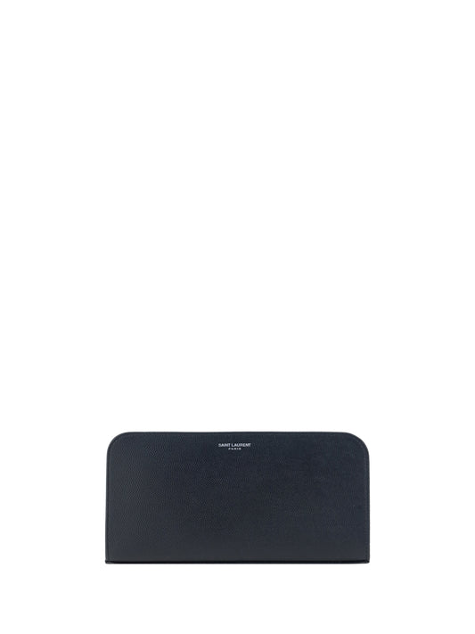 SAINT LAURENT Grain de Poudre leather Wallet