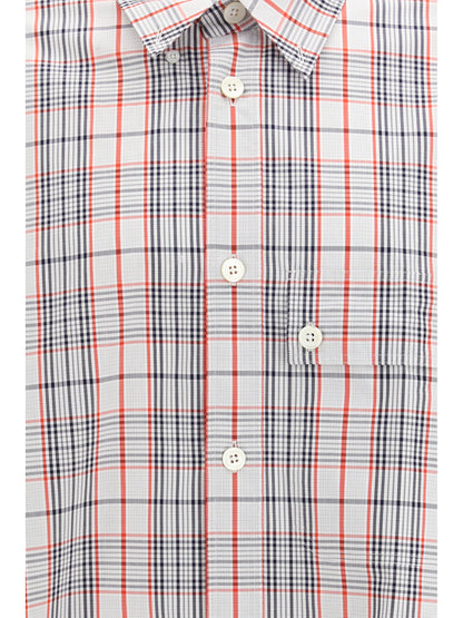 THOM BROWNE Check Shirt with tartan pattern