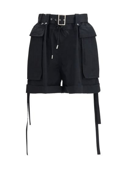 ALEXANDER McQUEEN Cotton Shorts with belt