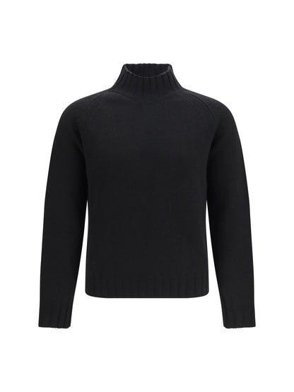 Aragona Cashmere High neck Sweater - Black