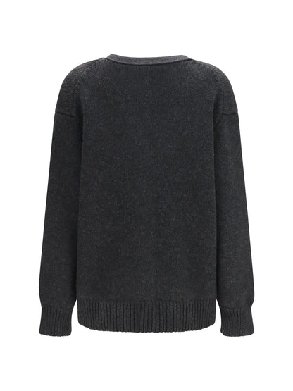 The Row Pranavi cashmere Cardigan - Charcoal Melange