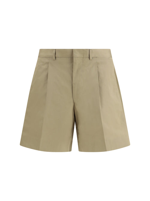 Prada Cotton Shorts - Mastice