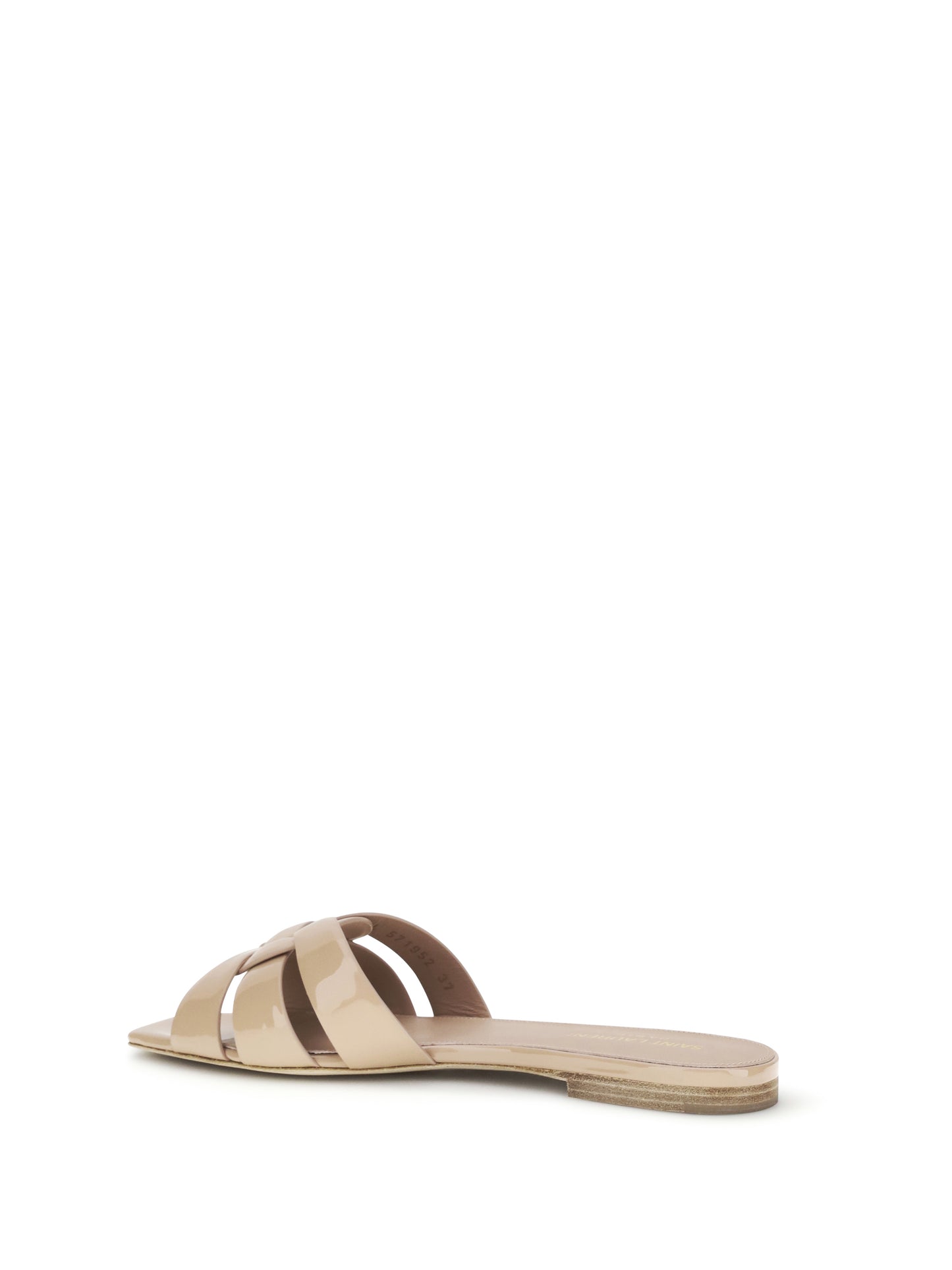 SAINT LAURENT Tribute patent leather Sandals