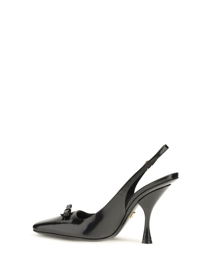 Dolce & Gabbana Leather Slingback Pumps - Black