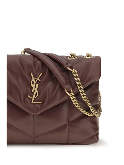 Saint Laurent Puffer Toy Shoulder Bag - Lt Hot Wine