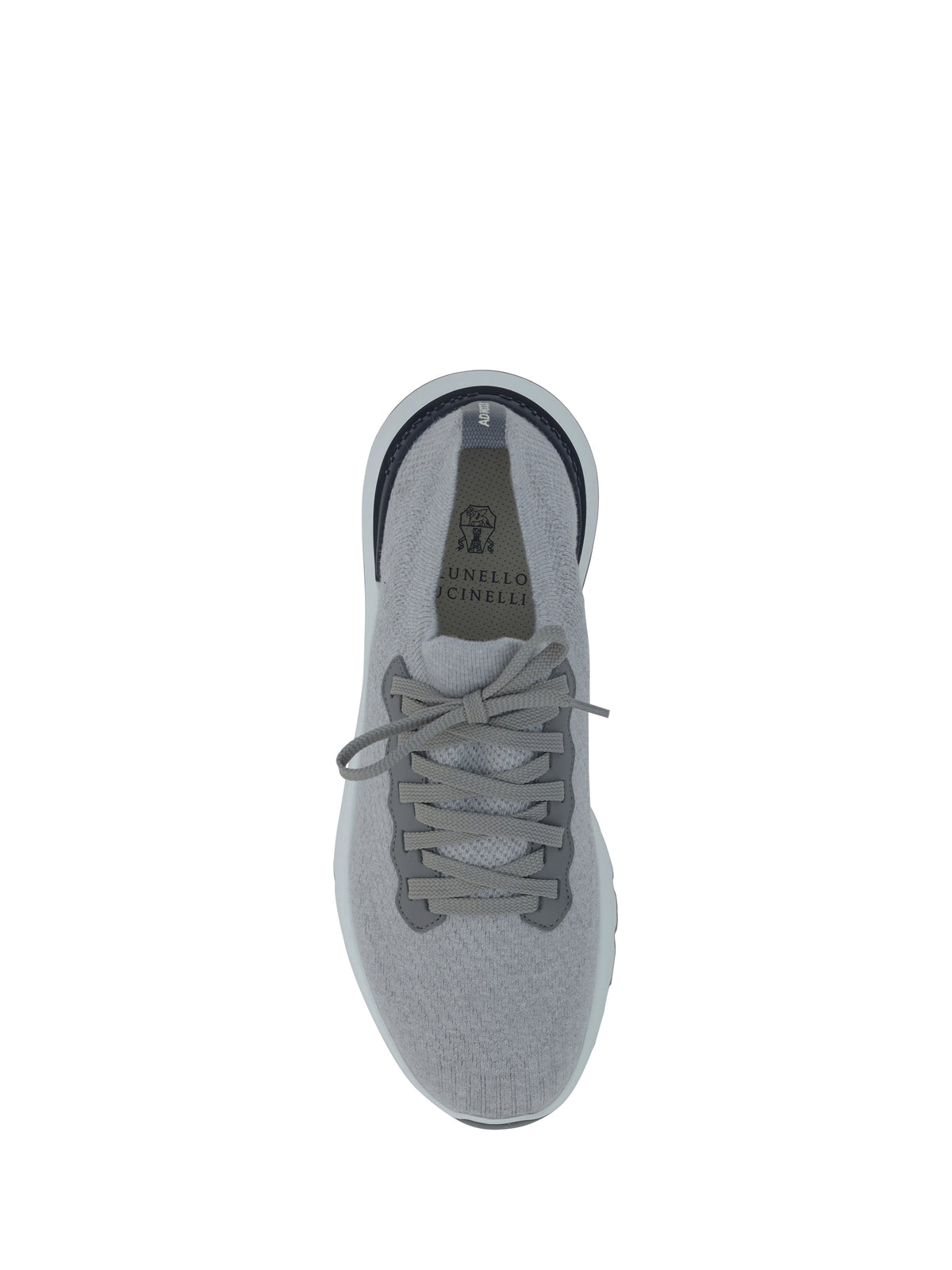Brunello Cucinelli Cotton Sneakers - Silver+Fumo