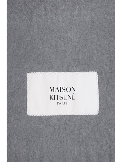 Maison Kitsuné Gradient-efect alpaca Scarf - Cloud Grey/Asphalte