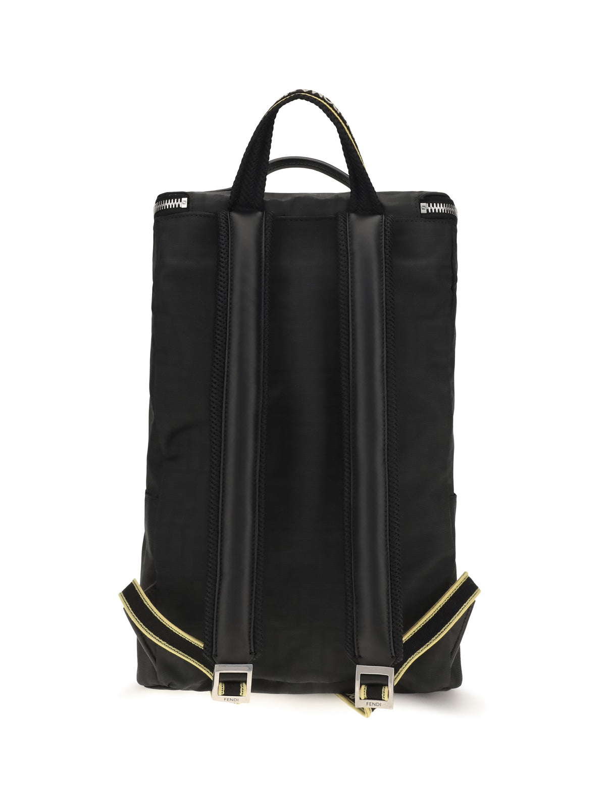 Fendi Tourist FF logo jacquard Backpack - Black