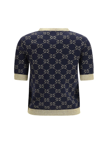 GUCCI Knit Top with its iconic all-over monogram pattern
