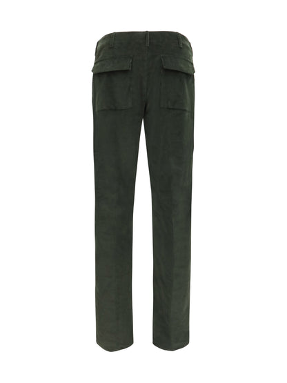 Etro Roma stretch cotton corduroy Pants - Green Muschio