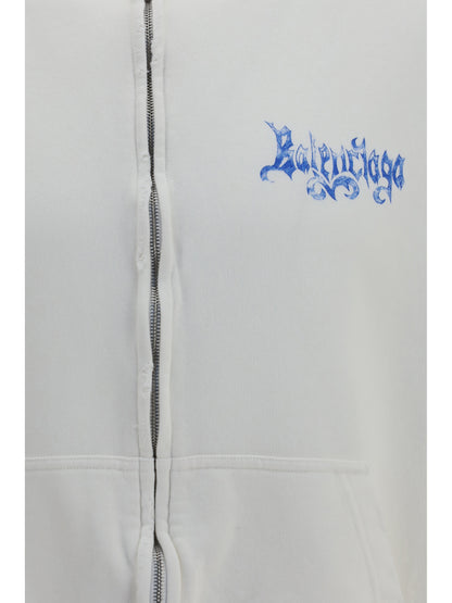 Balenciaga Sketchy zip Hoodie - Full White