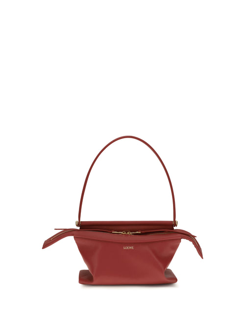Loewe Whisker glazed calfskin Shoulder Bag - Carmine Red