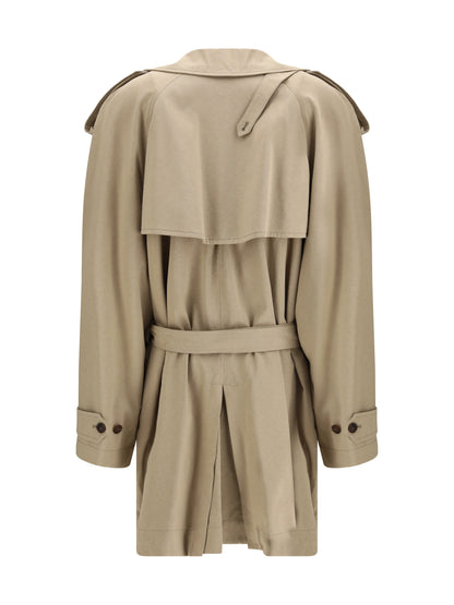 BALENCIAGA Belted double-breasted Trench Coat