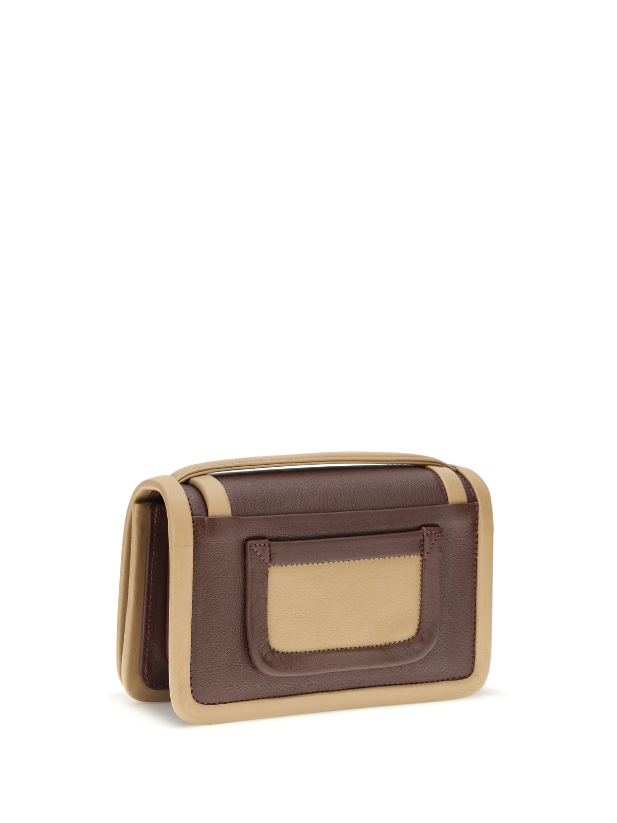 Pierre Hardy Alpha Shoulder Bag - Grain Kid Burgundy Camel