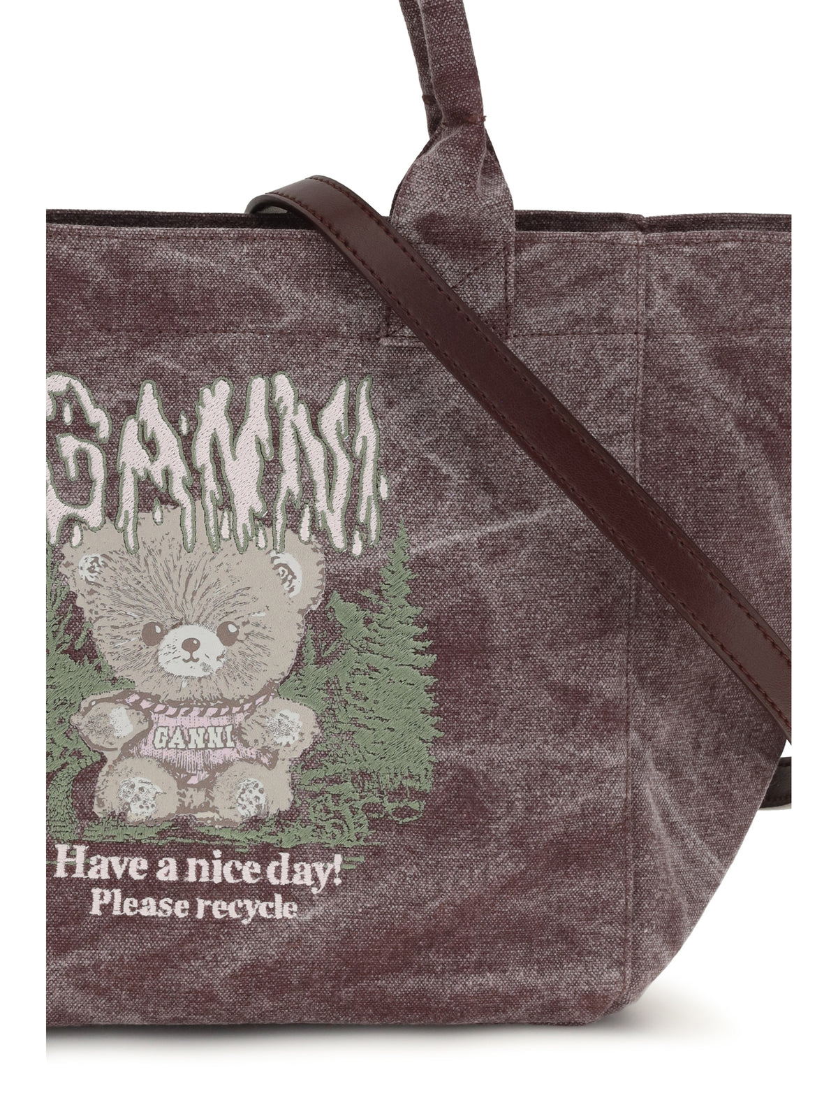 Ganni Small Teddy Tote Bag - Port Royale