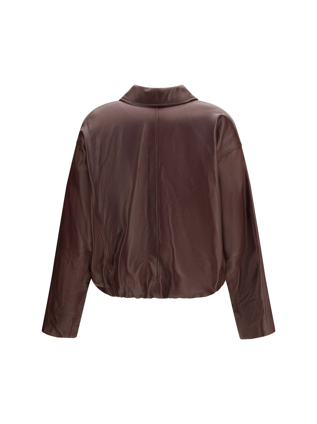 Brunello Cucinelli Nappa Jacket with drawstring and monili - Ruby