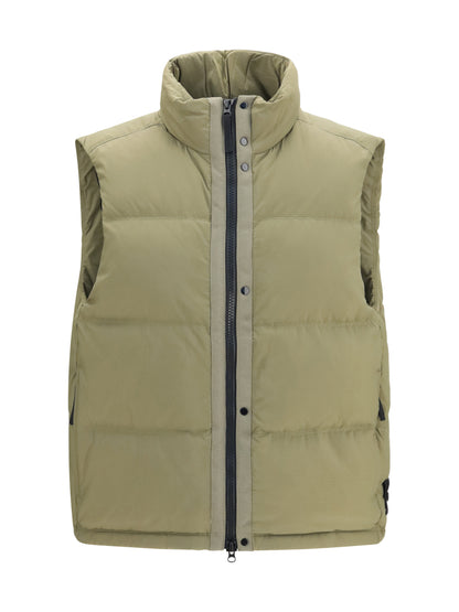 Stone Island Cordura Down Vest - Military Green