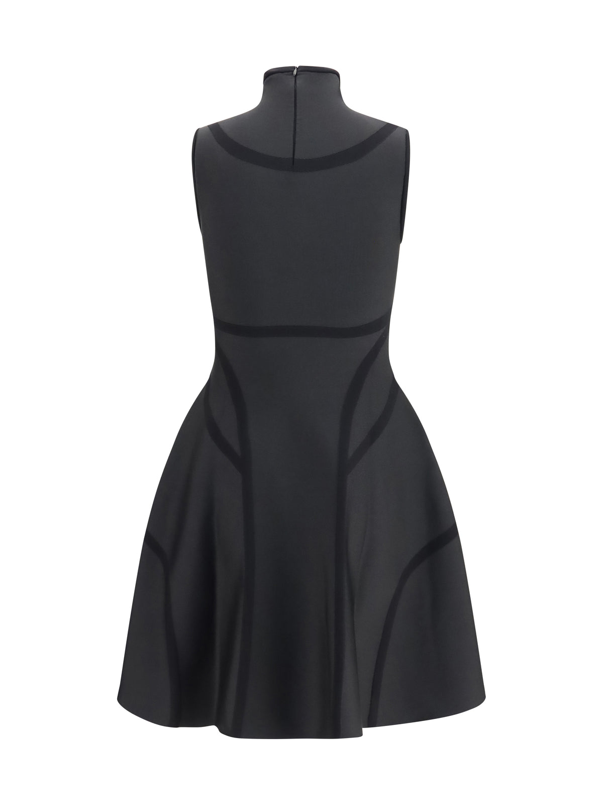 Alexander McQueen Anatomy-line mini Dress - Black/Black