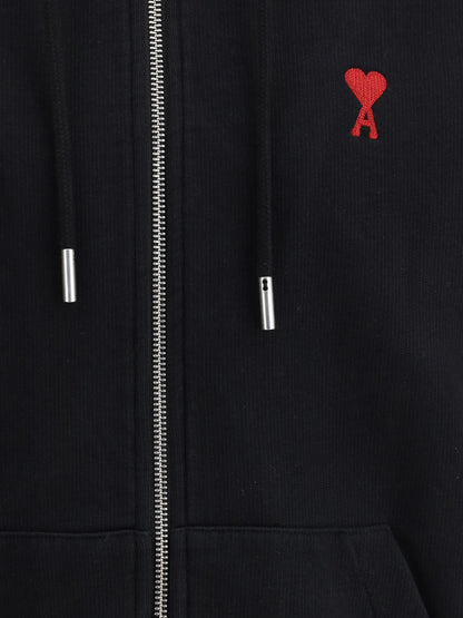Ami Paris Logoed Hoodie - Noir