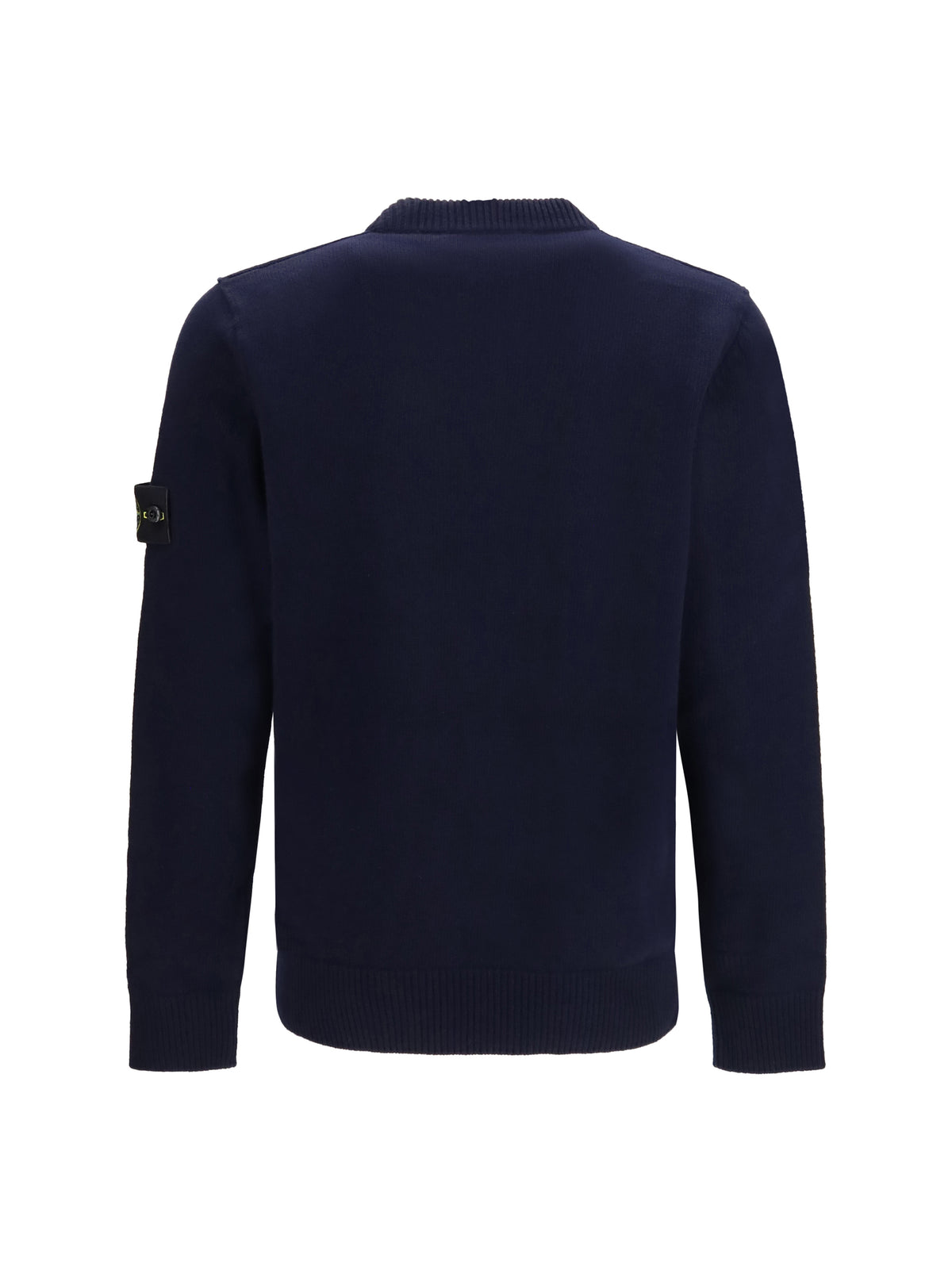 Stone Island Sweater crewneck with logo patch on the sleeve - Navy Blue