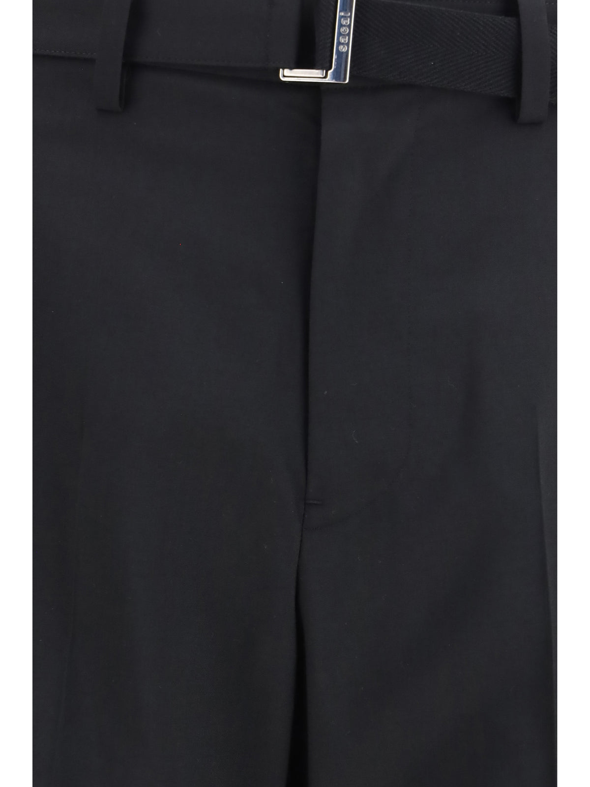 Sacai Wool tailored Pants with belt - Black