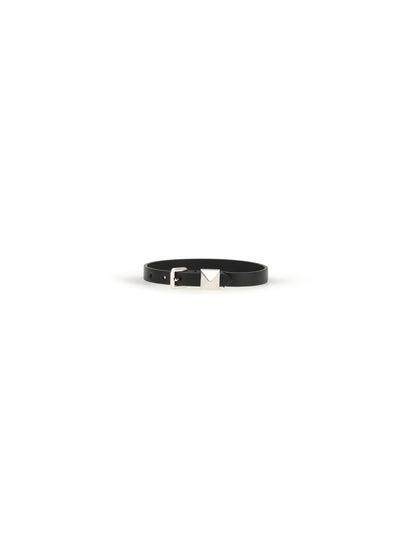 VALENTINO GARAVANI Leather Bracelet with a single Rockstud