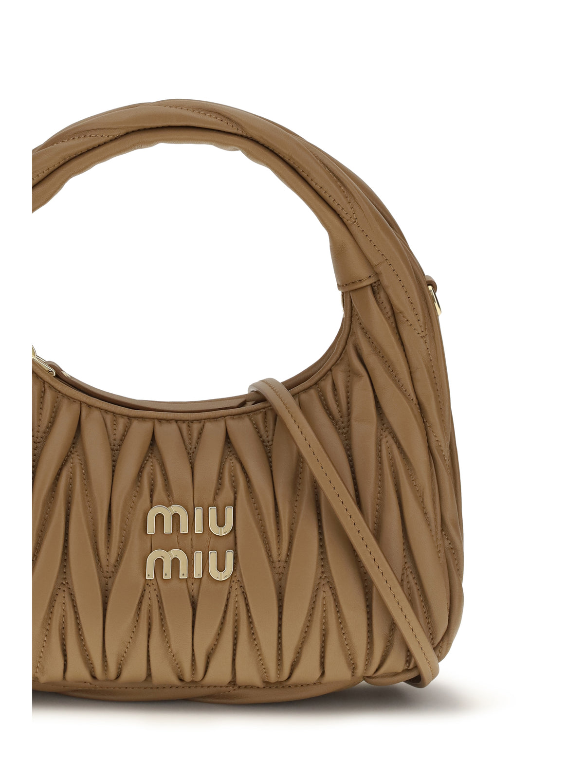 Miu Miu Wandler Hobo Handbag - Caramel