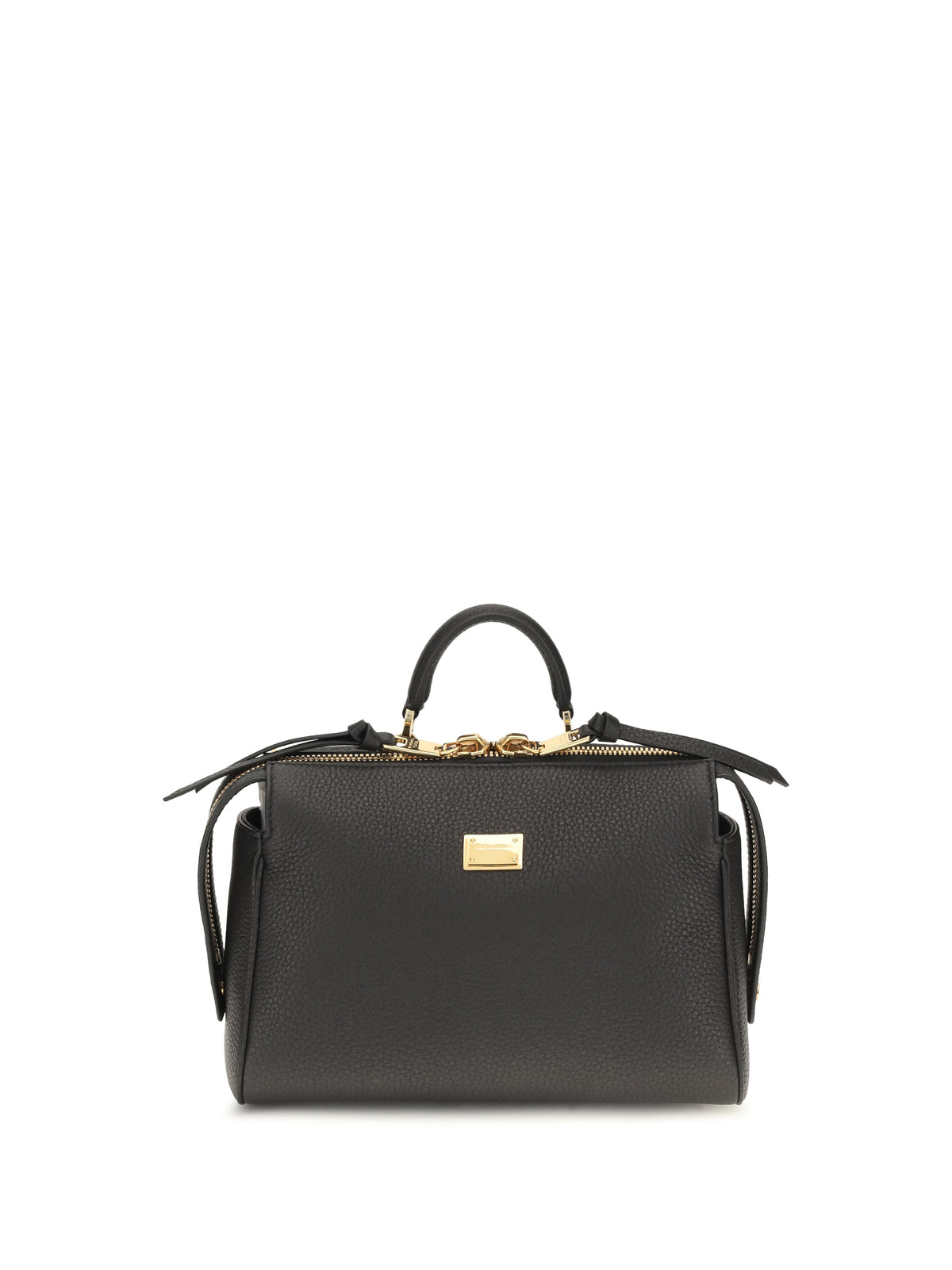 Dolce & Gabbana Vittoria calfskin Top Handle Bag - Black