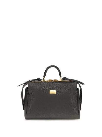 Dolce & Gabbana Vittoria calfskin Top Handle Bag - Black