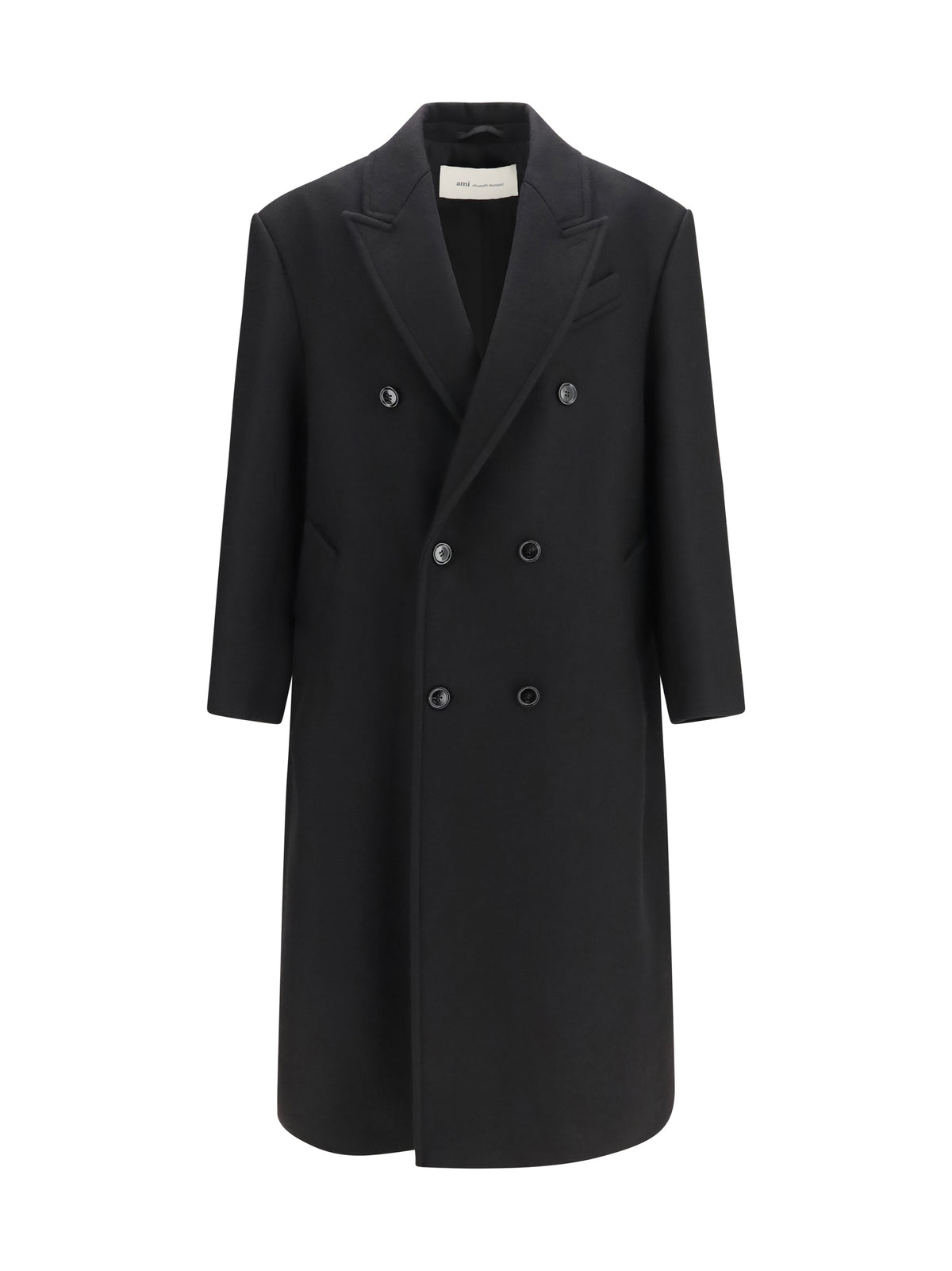 Ami Paris Long double breasted wool Coat - Noir