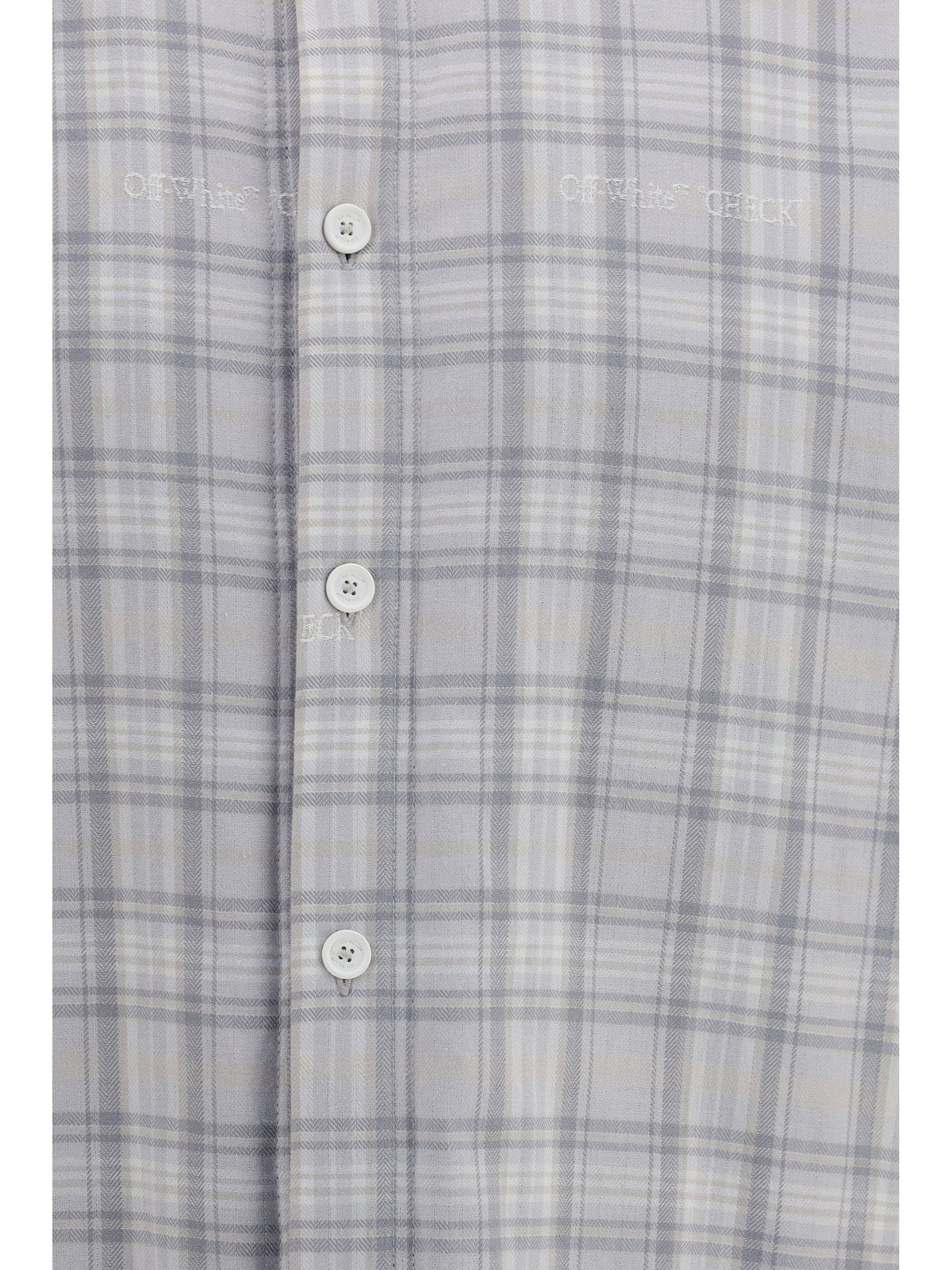 Off-White Padded flannel Jacket - Light Gray