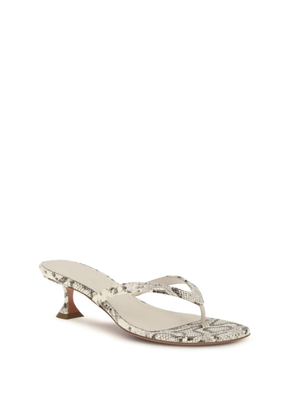 AMINA MUADDI Snake-print Juliette Thong Sandals