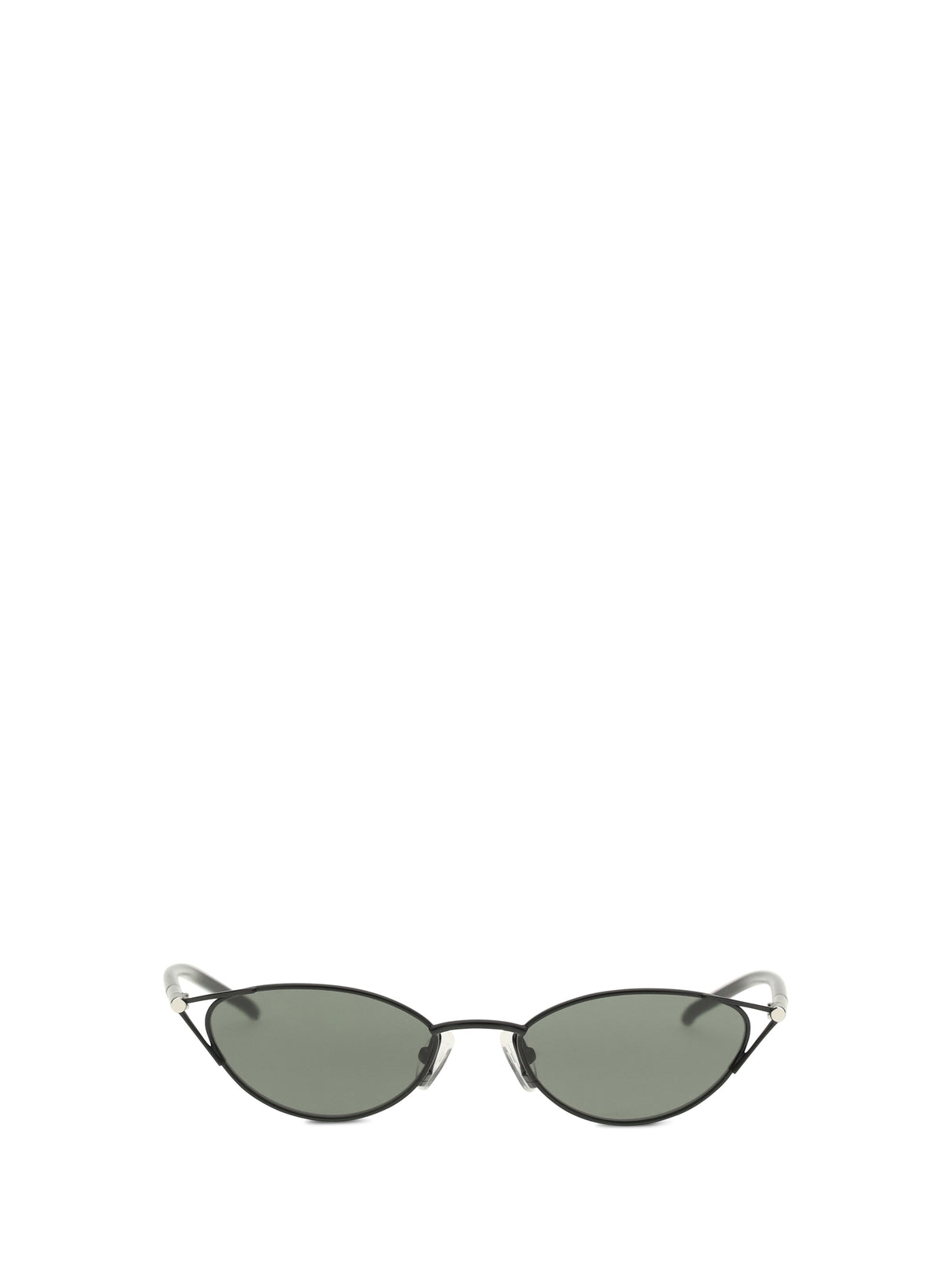 Alexander Mcqueen Slim cat-eye Sunglasses with T-Bar - Black/Smoke