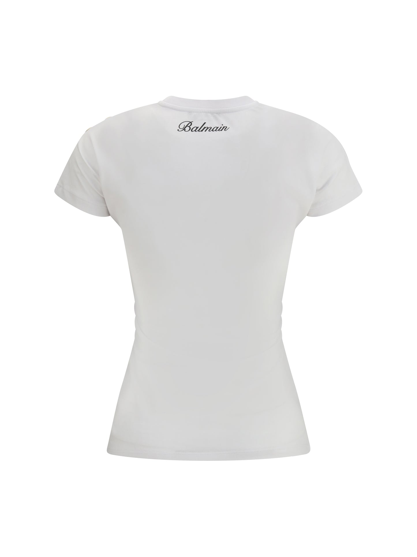 BALMAIN 3 buttons Draped T-shirt