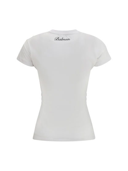 BALMAIN 3 buttons Draped T-shirt