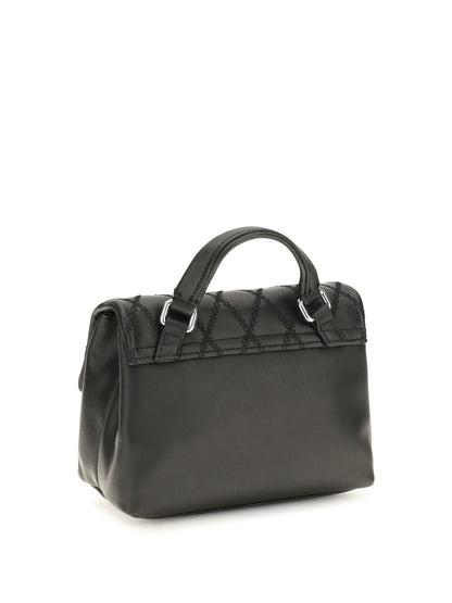 Zanellato Mini Postina Tramè leather Top Handle Bag - Black Riso Venere