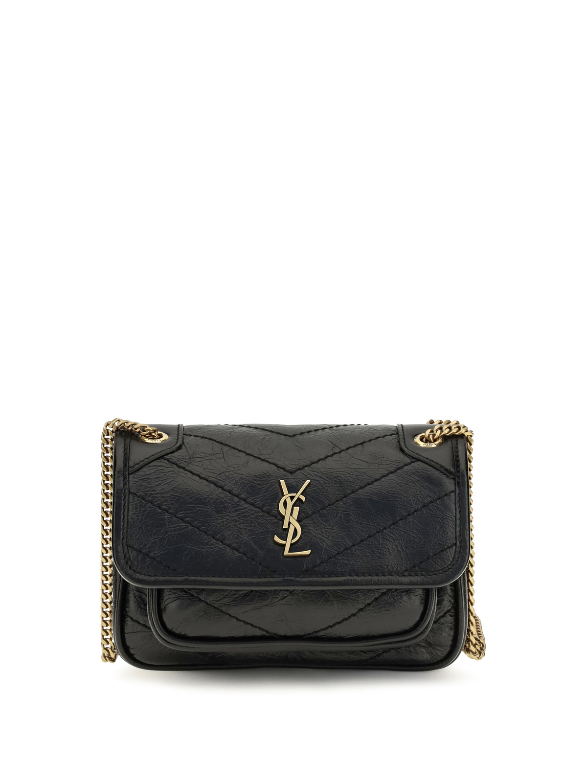 Saint Laurent Mini Niki leather Shoulder Bag - Black