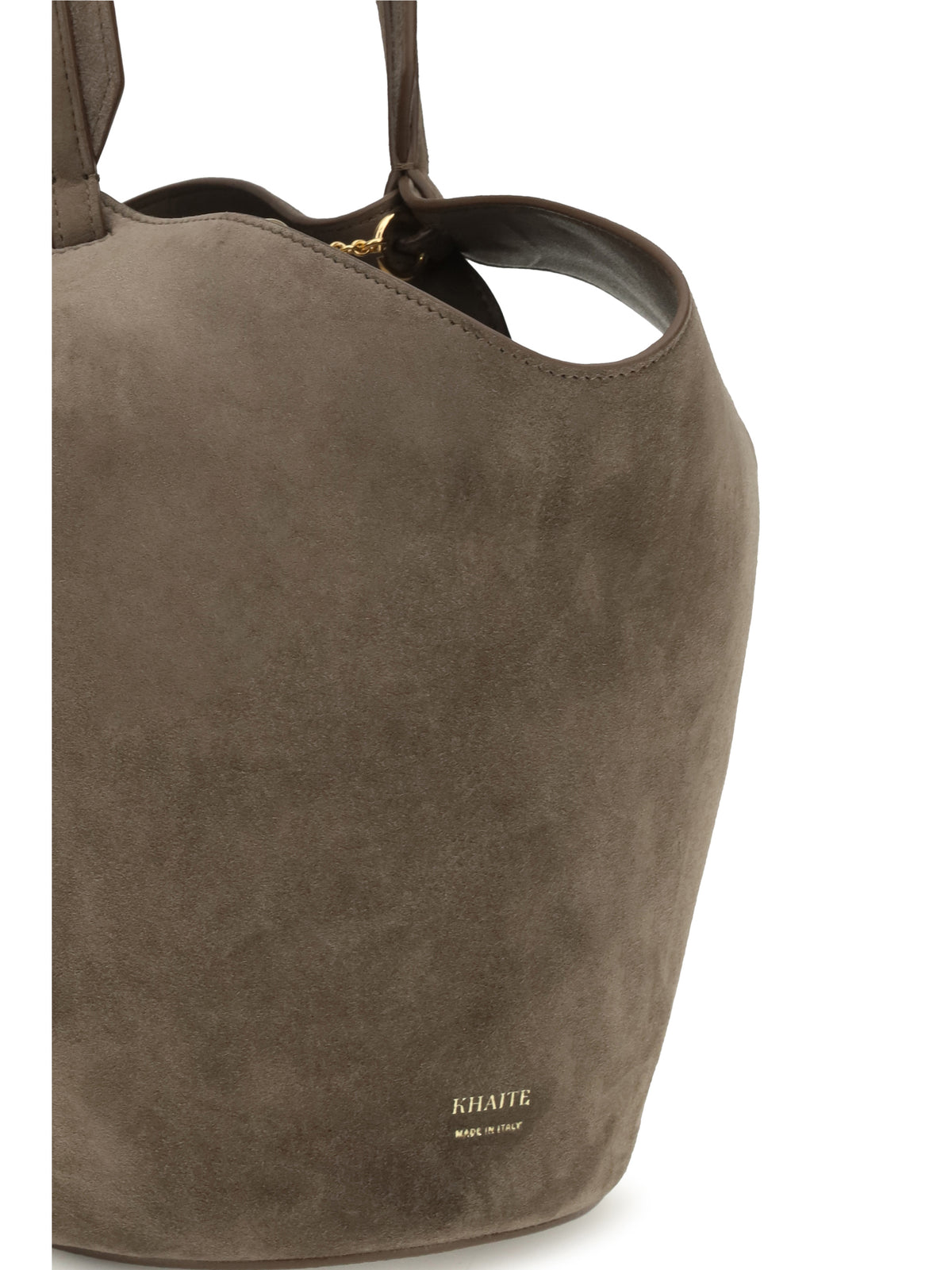 Khaite Mini Lotus Suede Handbag - Cedar