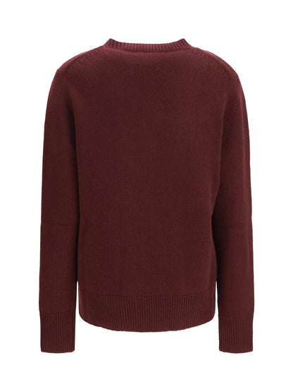 Burberry Cashmere and wool Sweater with Knight motif - Plum Purple/ White